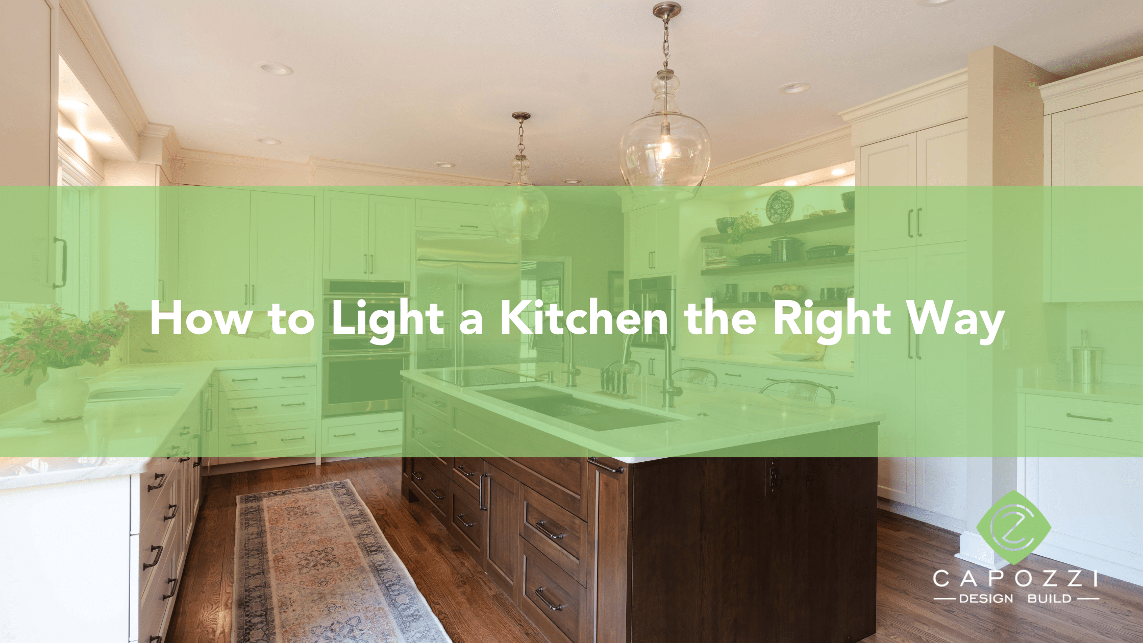 Kitchen remodel with bright pendant lighting in Northeast Ohio